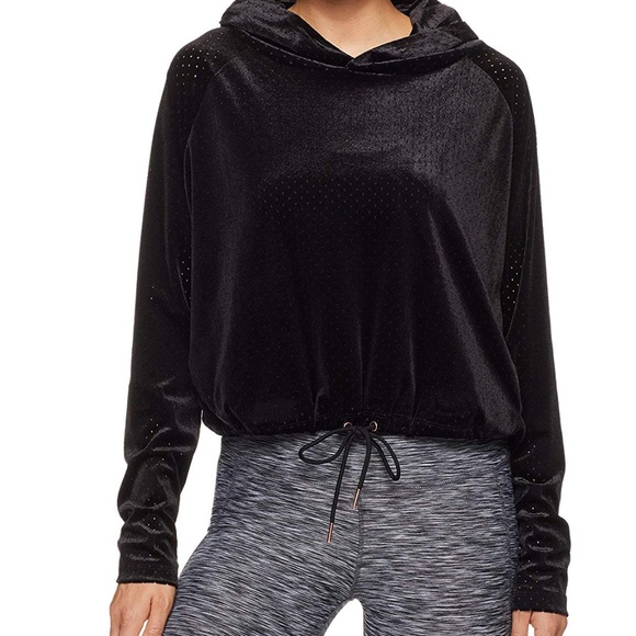 Onzie Tops - Onzie Velour Hoodie S/M Black